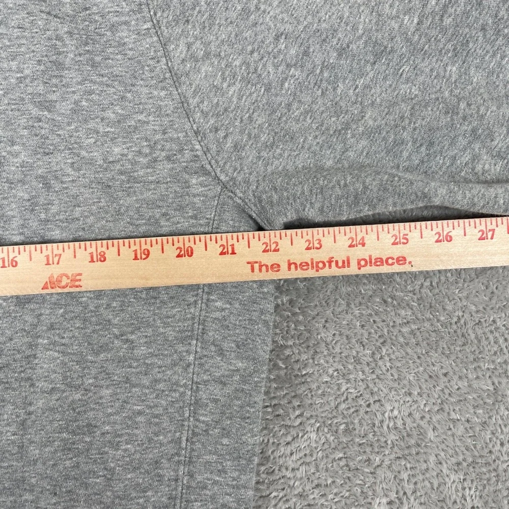 Nike Pullover Hoodie Mens Medium Gray Fleece Swoosh Logo Sweatshirt - Picture 8 of 9